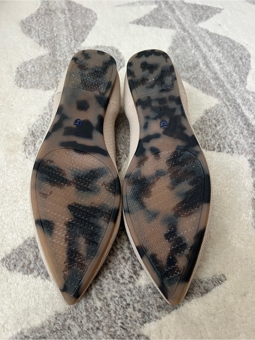 Rothy's Pointed Knit Flat in Ecru - Picture 4 of 5